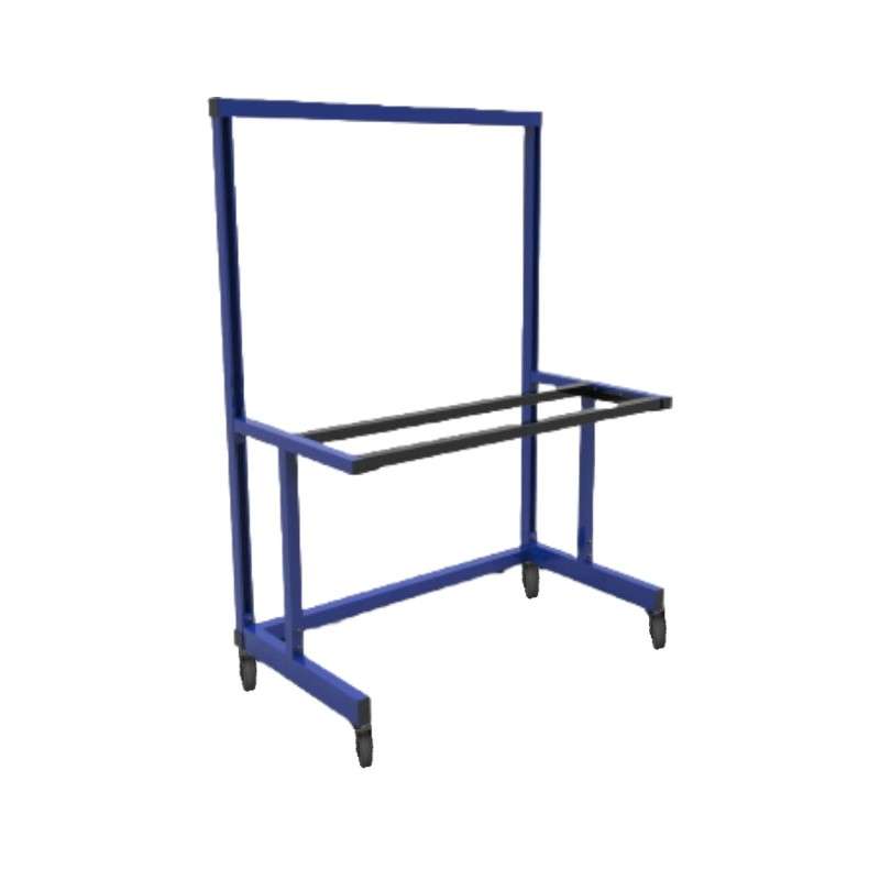 C-Leg Component Kit, with Casters, 36"D x 60"W, Blue, C-Leg Series